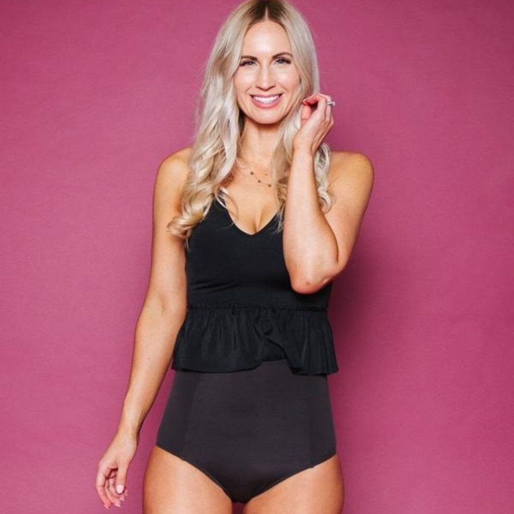 Kortni Jeane Black High Waisted Bottoms NEW